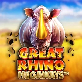 Great Rhino Megaways logo by Pragmatic Play at 1Bet4Win Casino