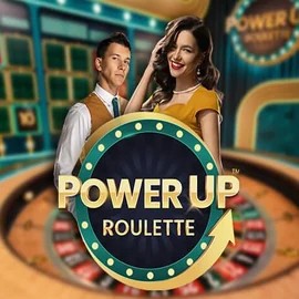 Official Live Casino logo: PowerUP Roulette by Pragmatic Play at 1Bet4Win Casino