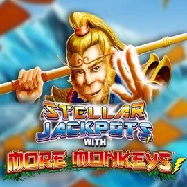 Stellar Jackpots with More Monkeys logo – Jackpots by Lightning Box Game at 1Bet4Win Casino