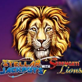 Official Jackpots logo: Stellar Jackpots with Serengeti Lions by Lightning Box Game at 1Bet4Win Casino